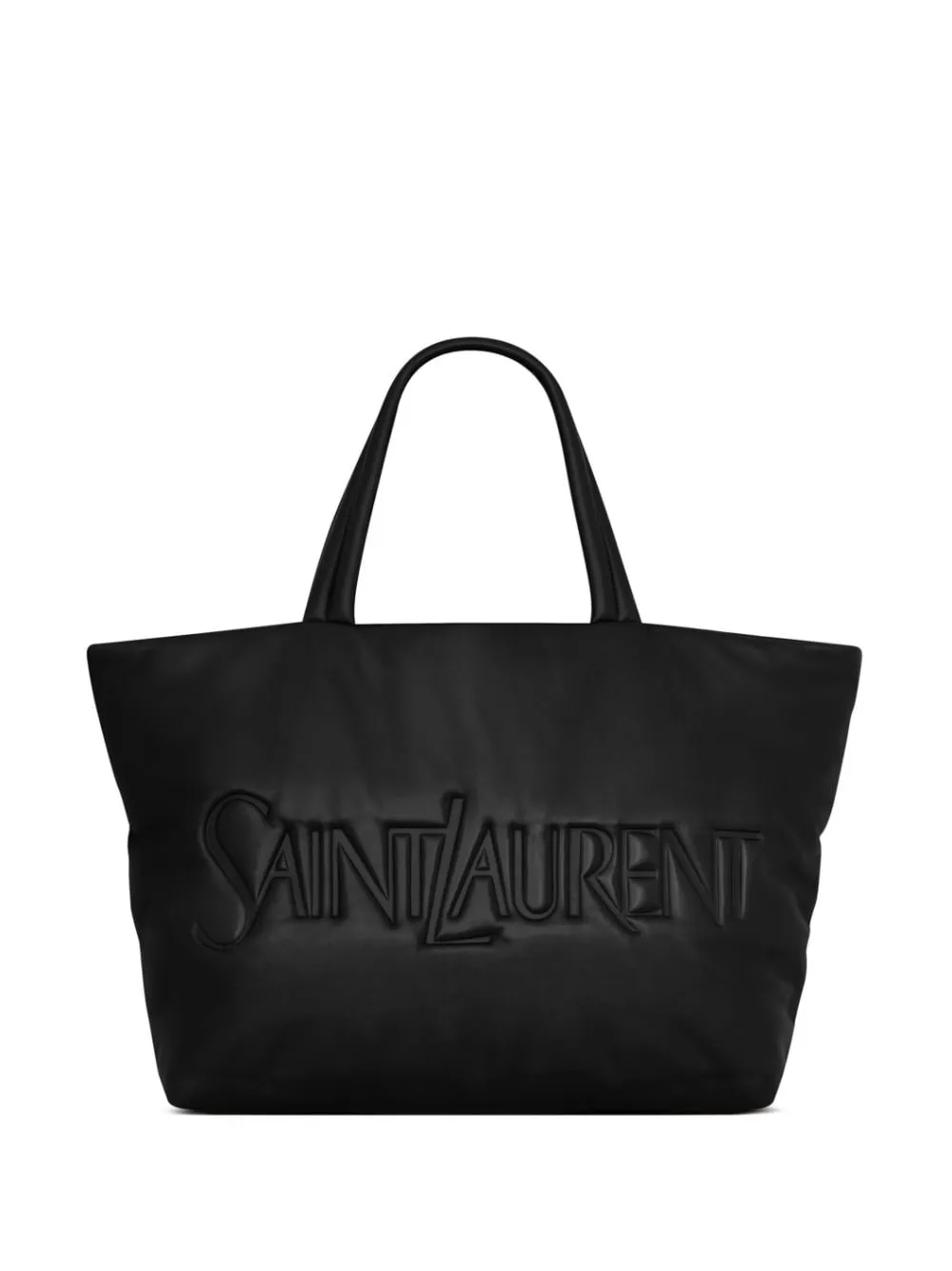 SAINT LAURENT Black Quilted Leather Tote Bag for Men from the FW23 Collection