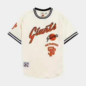 San Francisco Giants Retro Classic Mens Short Sleeve Shirt (Beige)