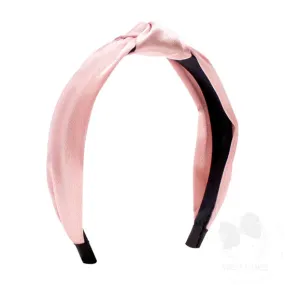 Satin Knot Wrapped Headband - Light Pink