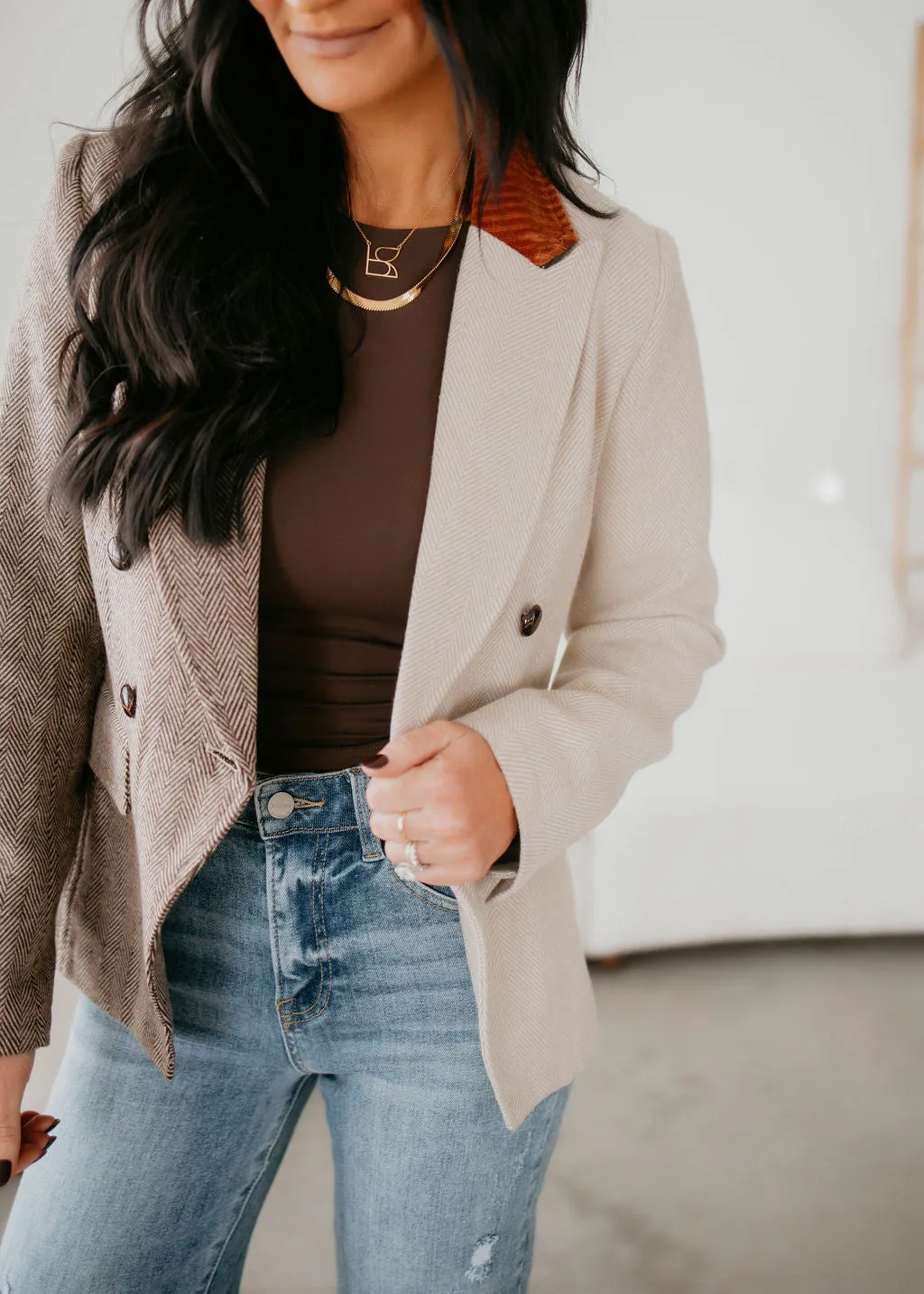 Scottie Herringbone Blazer