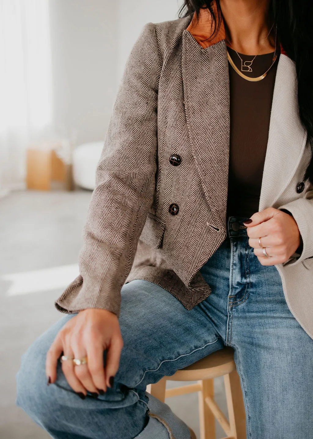 Scottie Herringbone Blazer