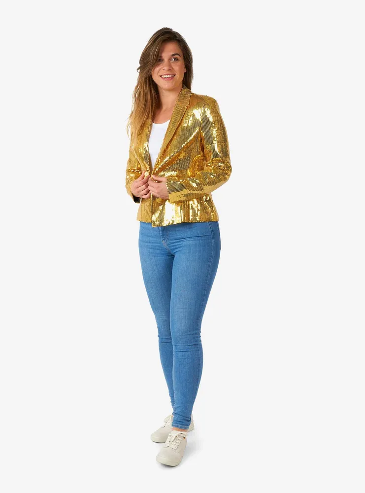 Sequins Gold Women's Blazer