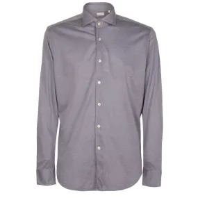 SHIRT IN MIXED COTTON Man Blue 