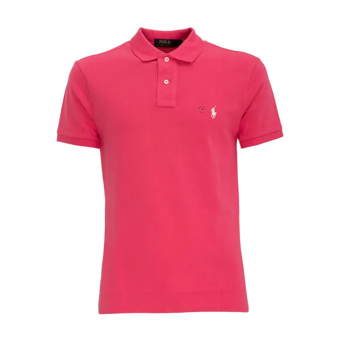 SHORT SLEEVE POLO SHIRT WITH 2 BUTTONS Man Pink