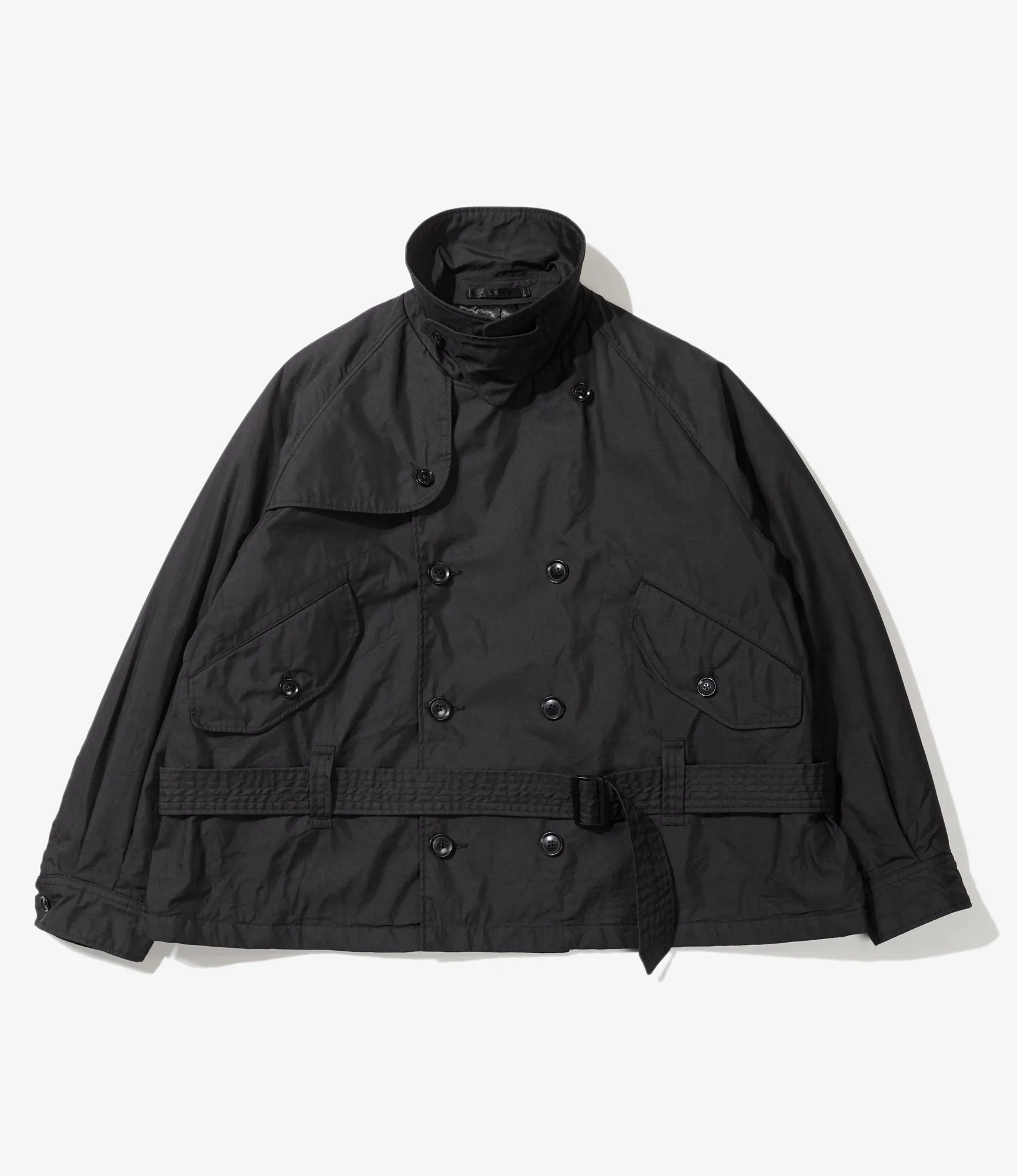 Short Trench Jacket – Black Nyco Twill