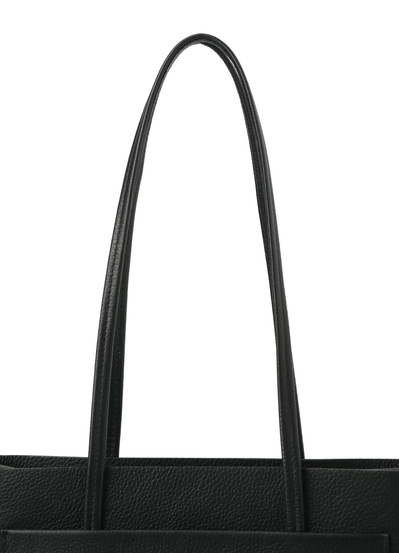 SHRUNKEN LEATHER BOX TOTE BAG