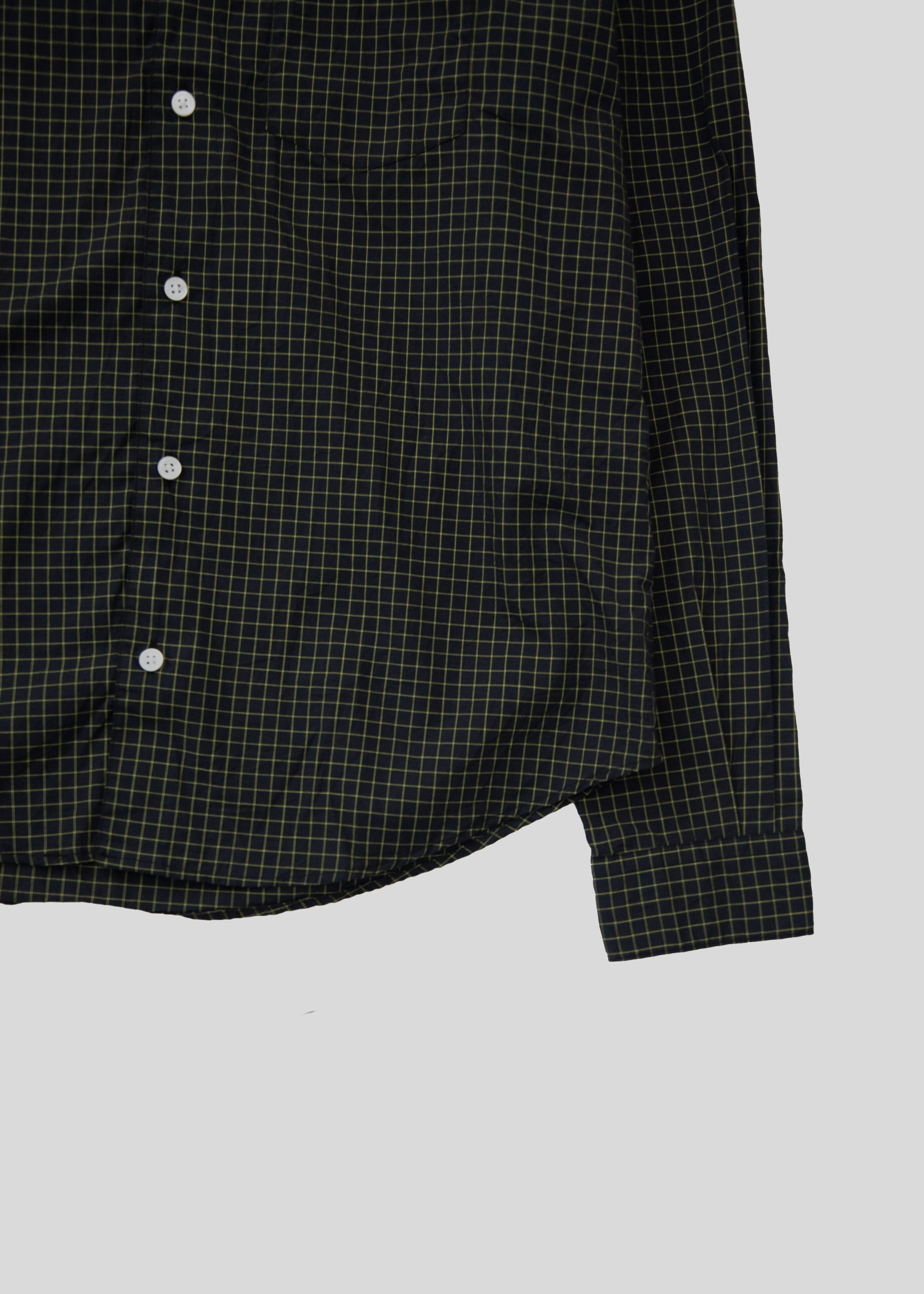 Single Needle Shirt, Canary Windowpane