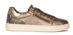 SNEAKER NEROGIARDINI DONNA AKOYA MARRONE CON LACCI LAMINATI I205360D/322