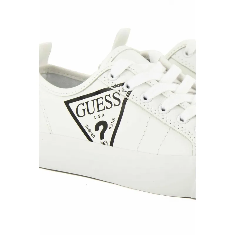 SNEAKERS DONNA CON TRIANGOLO LOGO, BIANCO