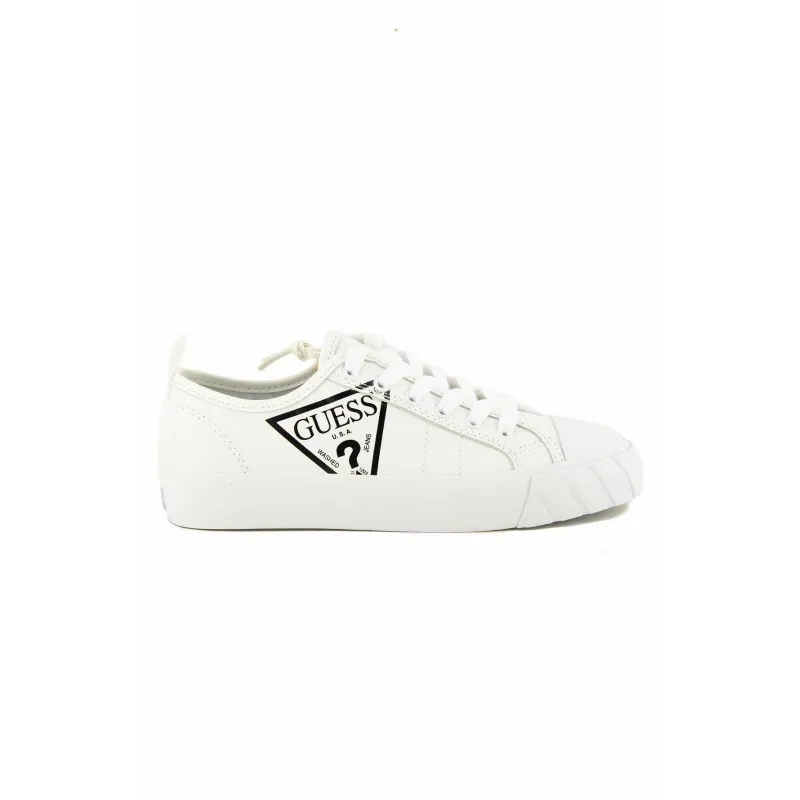 SNEAKERS DONNA CON TRIANGOLO LOGO, BIANCO