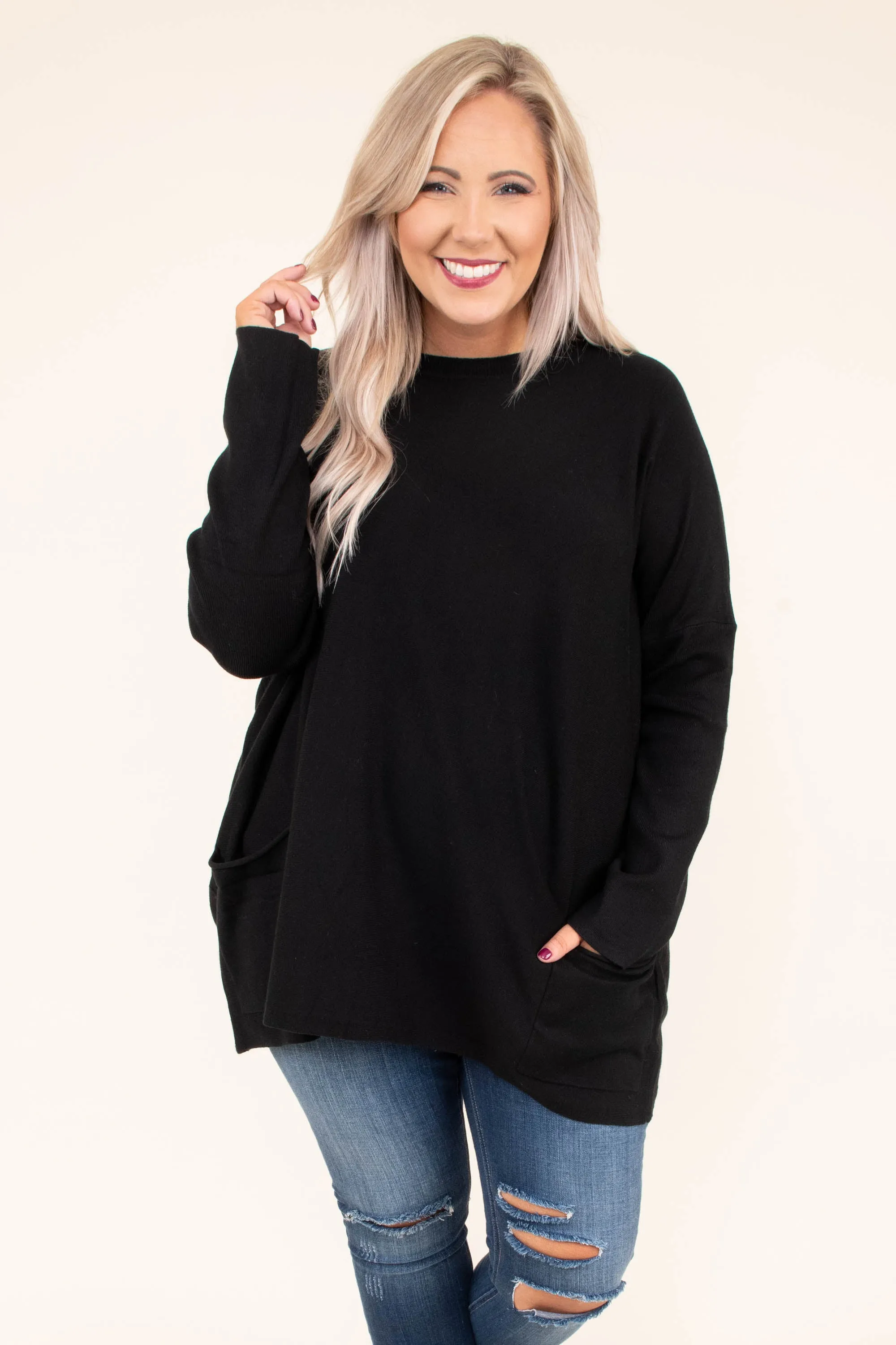 Snow Whispers Tunic, Black