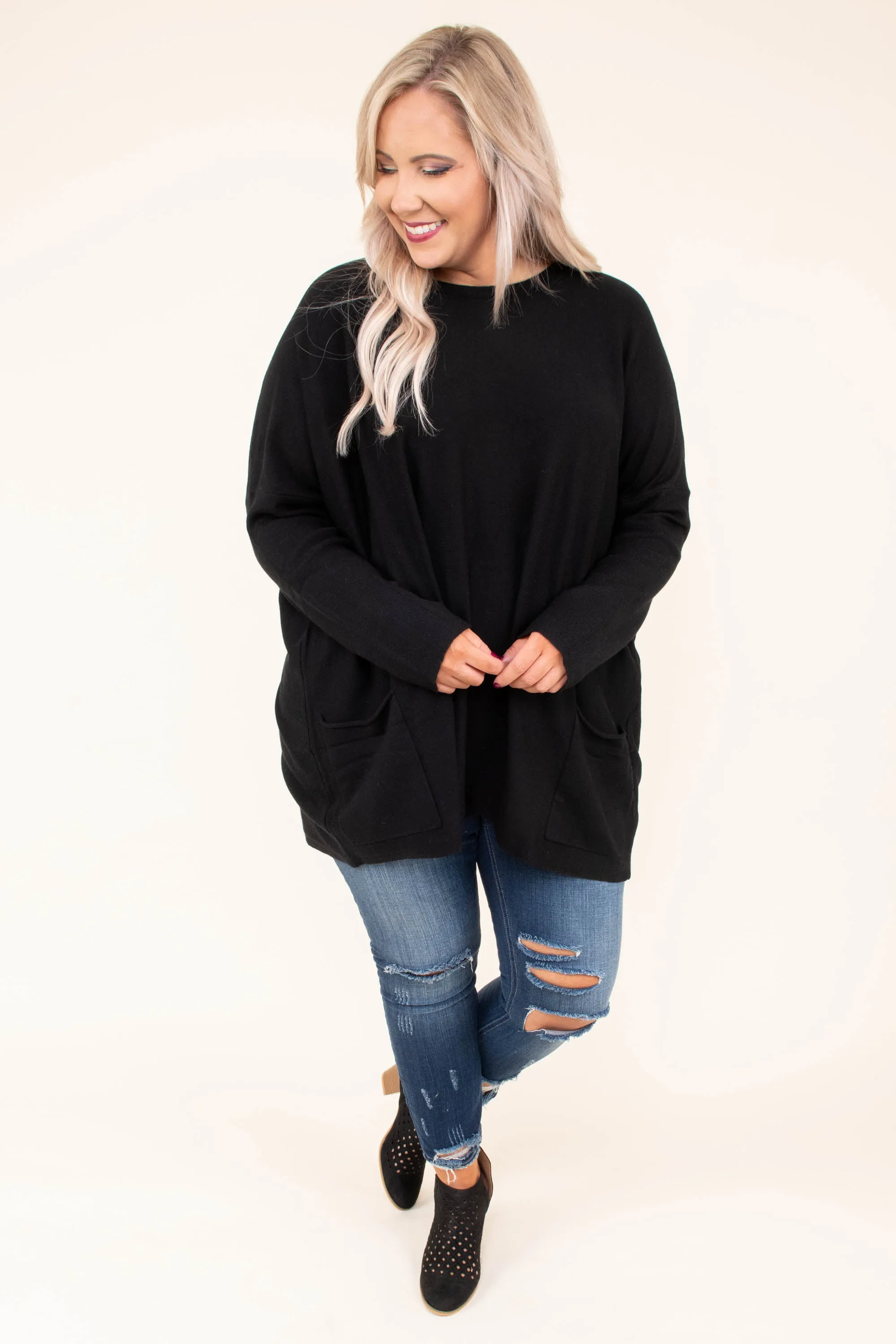 Snow Whispers Tunic, Black