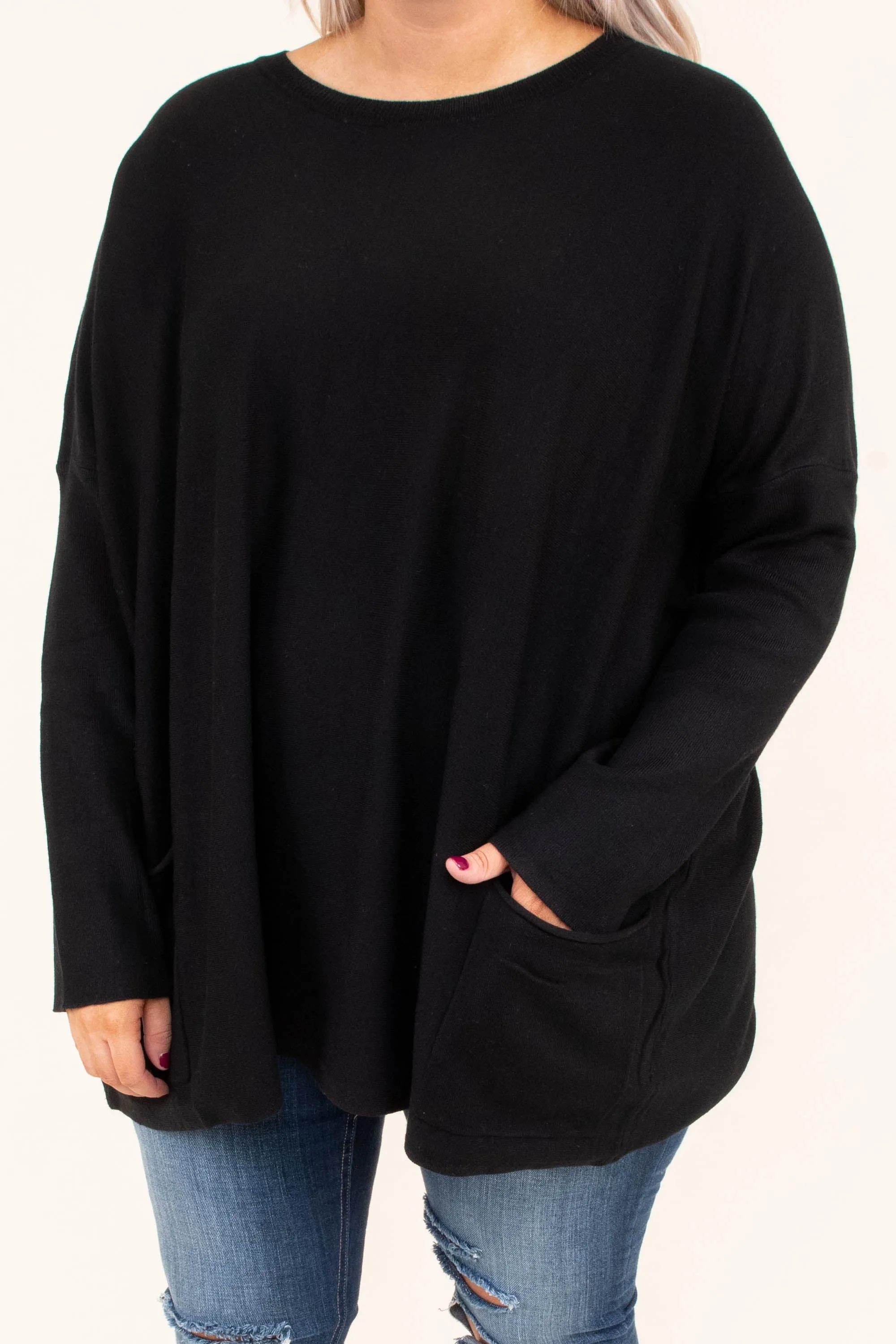 Snow Whispers Tunic, Black