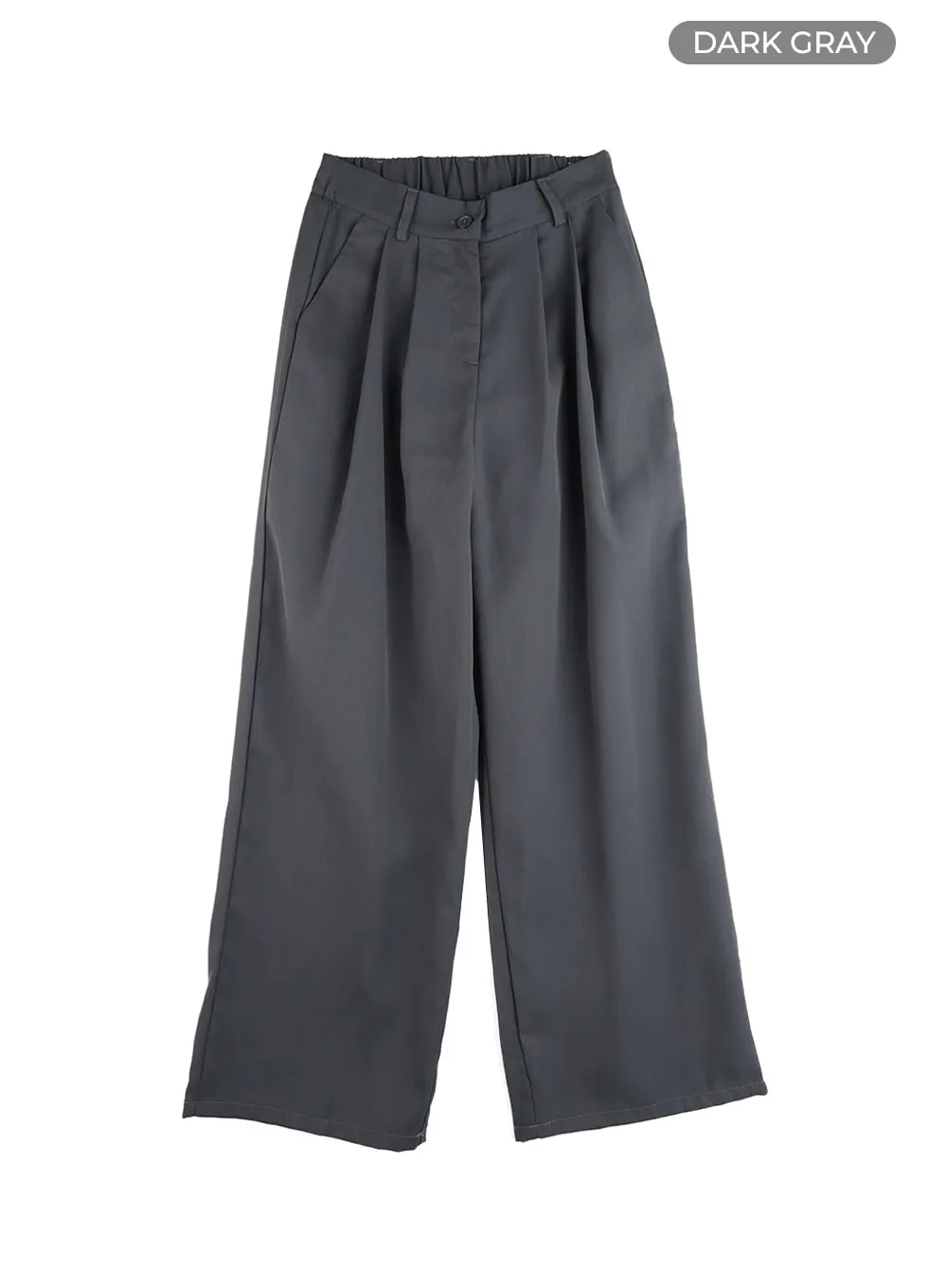 Solid Banding Wide Trousers OM412