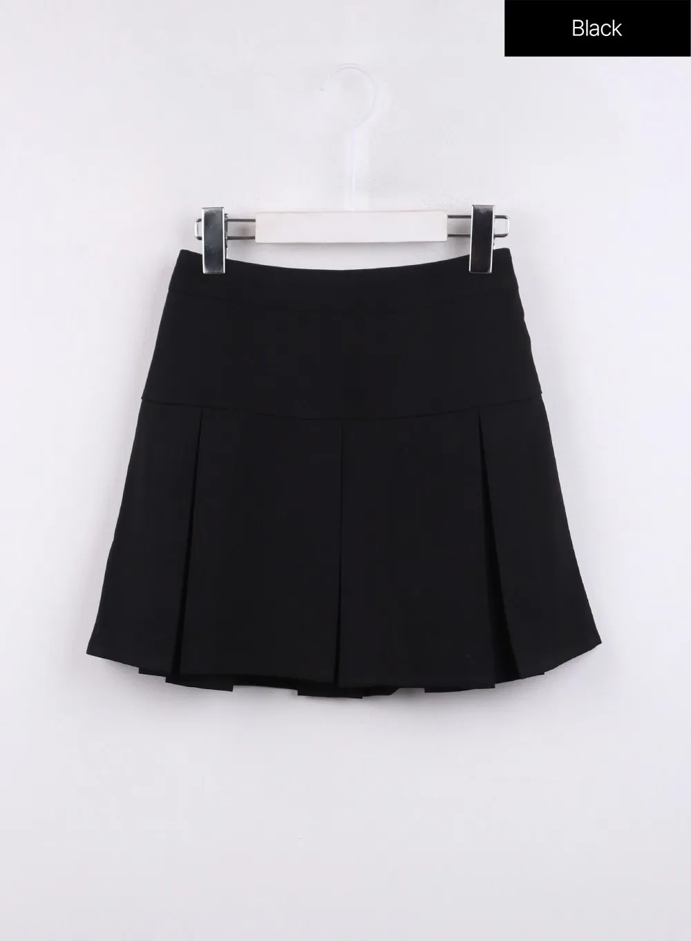 Solid Pleated Mini Skirt CJ425