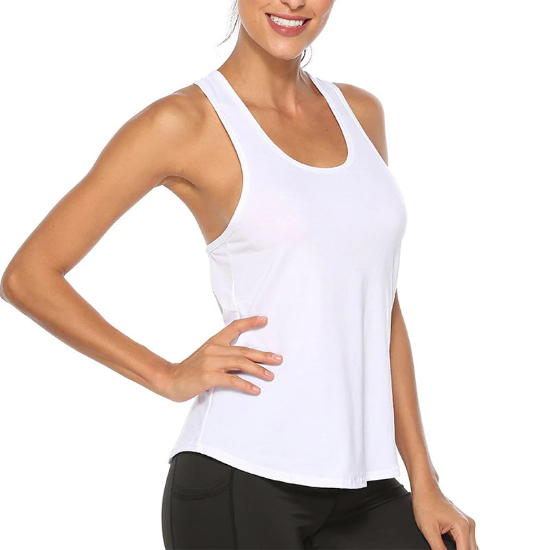 Sports Top Sleeveless Vest Round Neck Tank Top