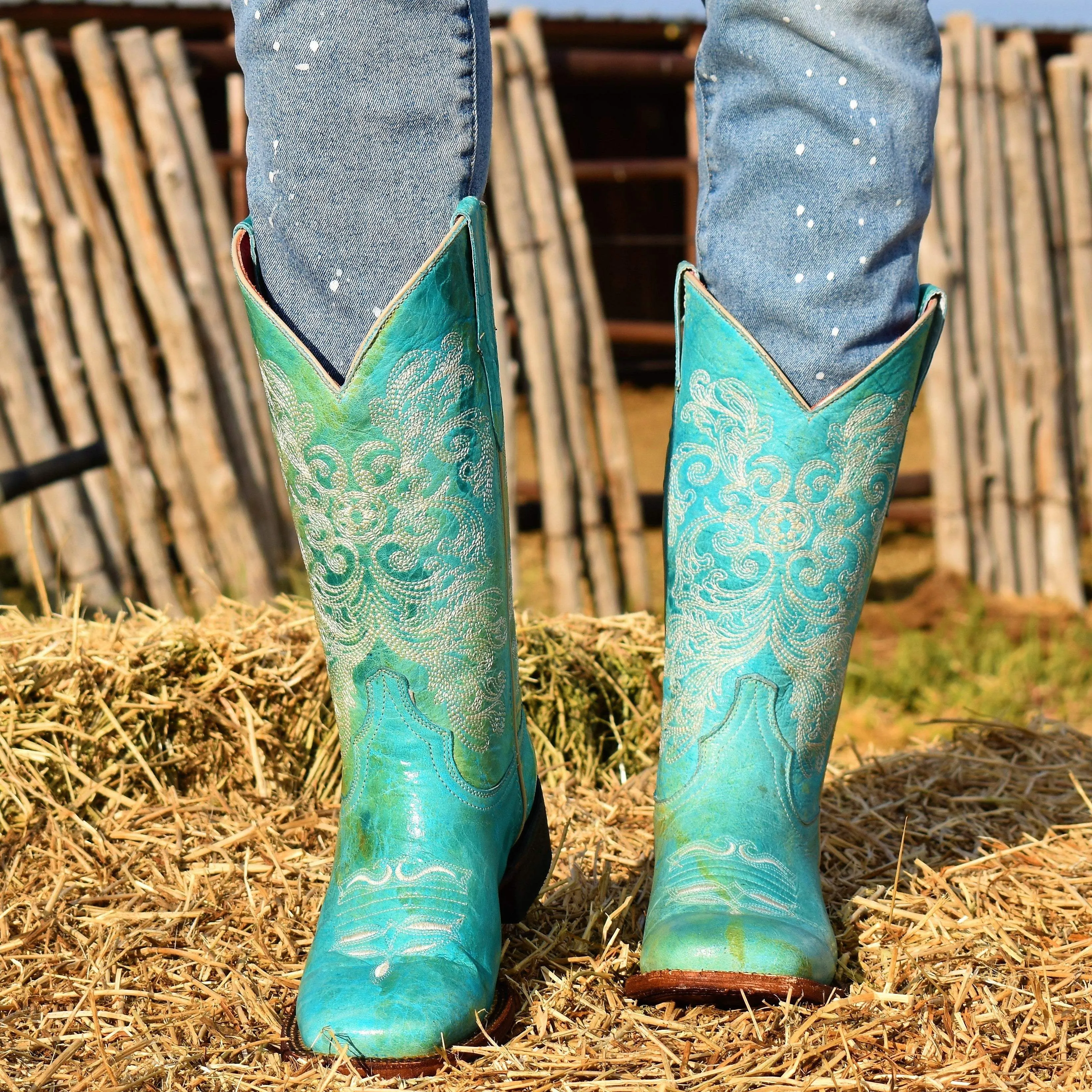 Square Toe Southern Charm Leather Boots*