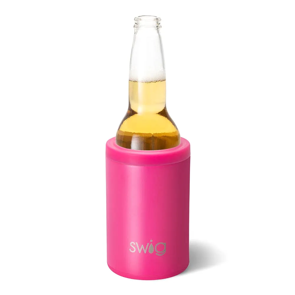 Swig Hot Pink Can + Bottle Cooler (12oz)