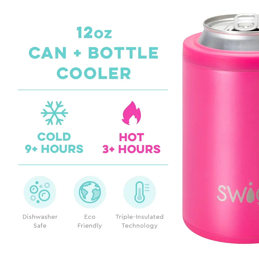 Swig Hot Pink Can + Bottle Cooler (12oz)