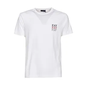 T-SHIRT CON LOGO TRIS Uomo Bianco