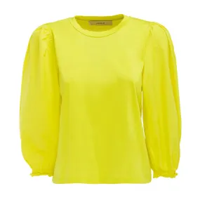 T-SHIRT JERSEY 3/4 POPELINE SLEEVES Woman Cedar