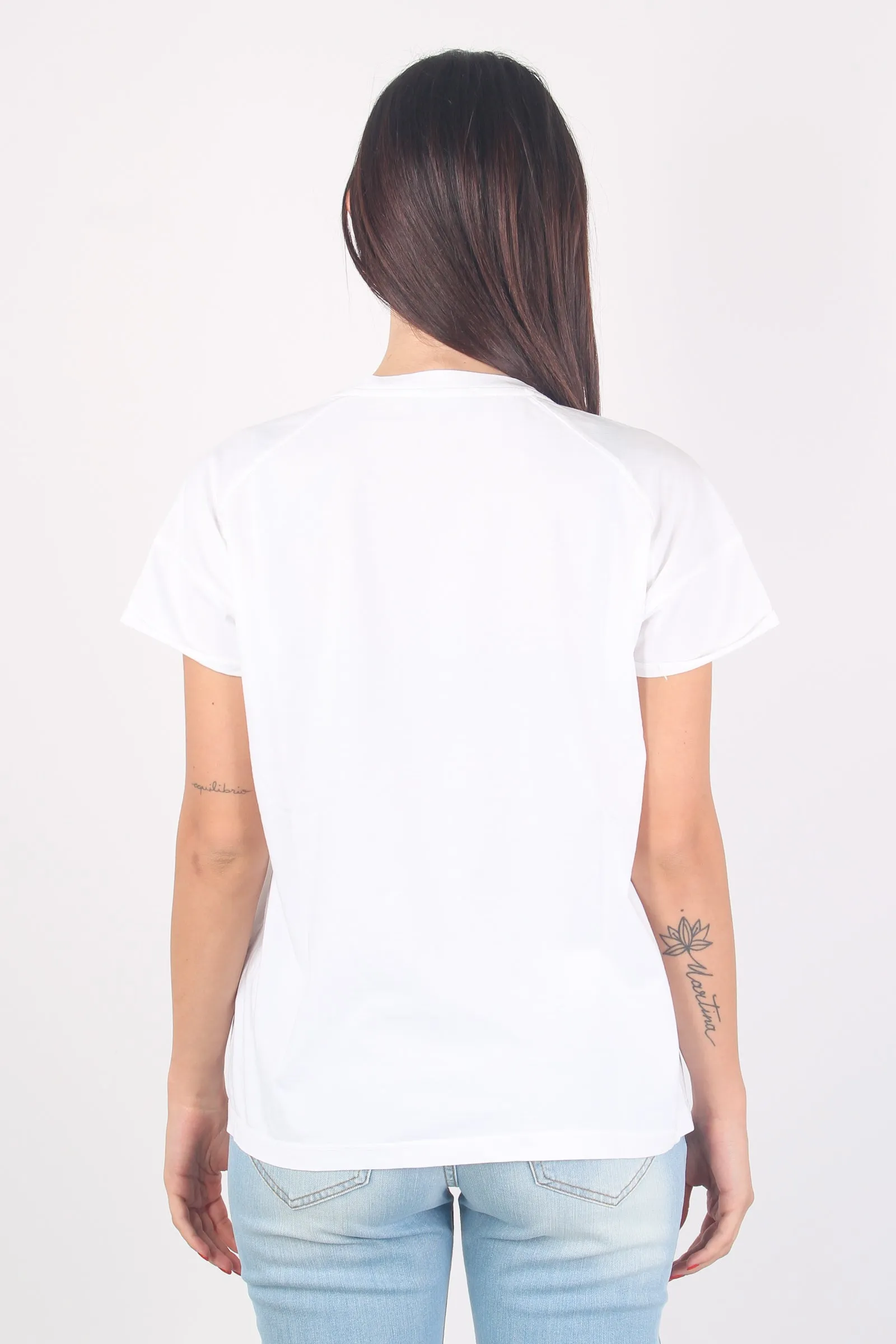 T-shirt Perle Collo Bianco