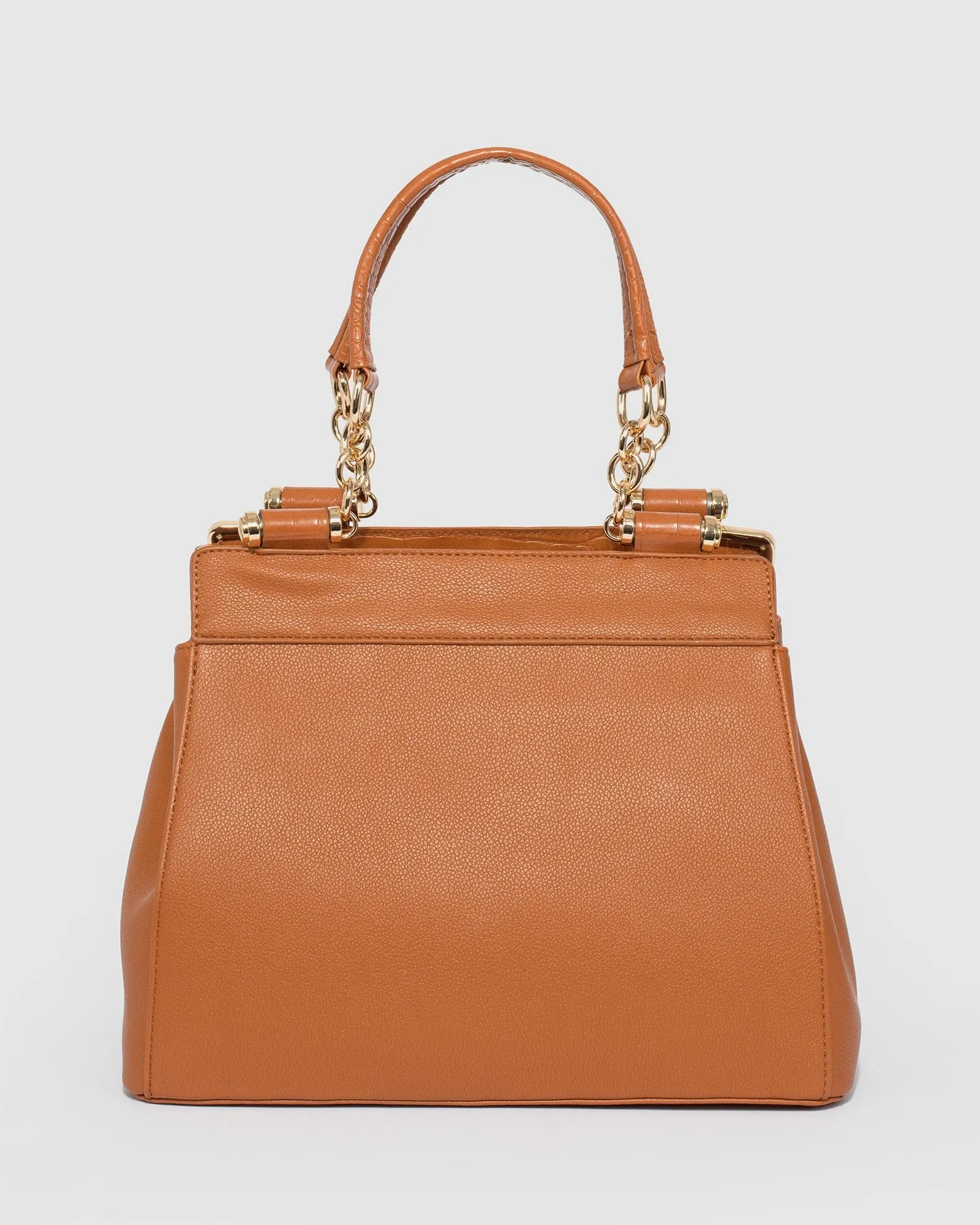 Tan Zoe Quilted Tote Bag