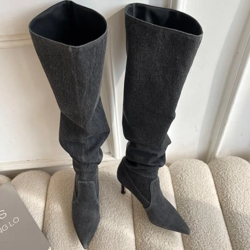 Tina High Denim Boot