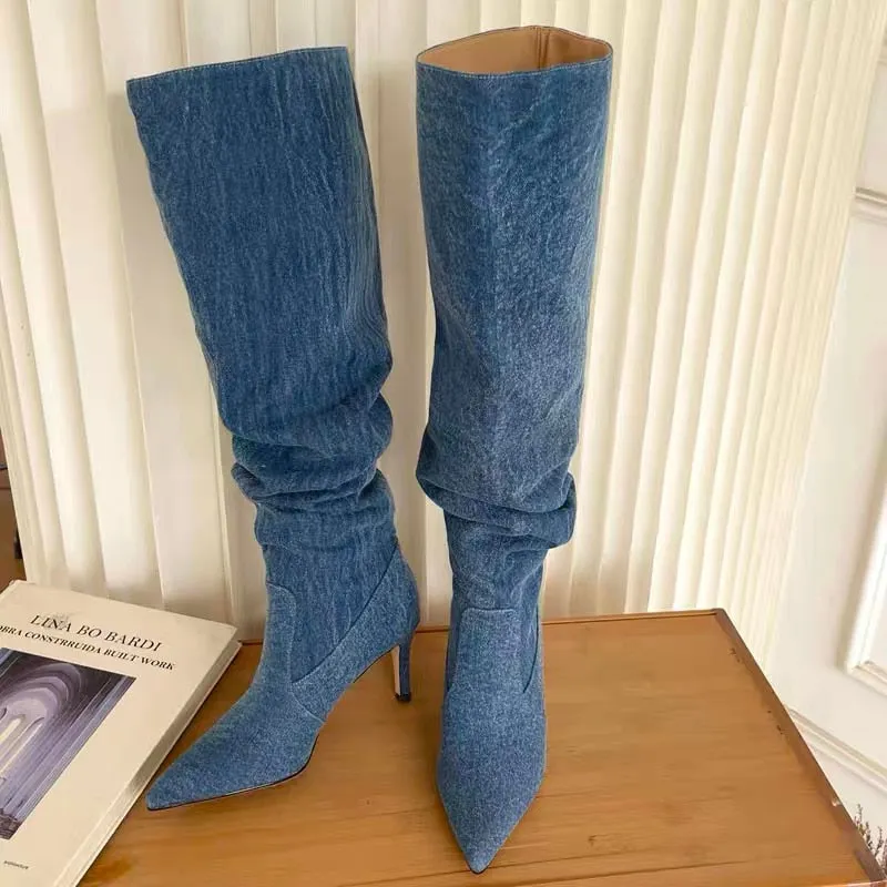 Tina High Denim Boot