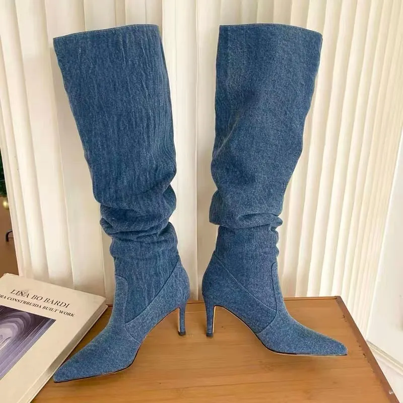 Tina High Denim Boot