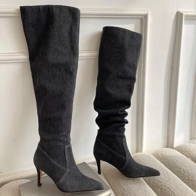 Tina High Denim Boot