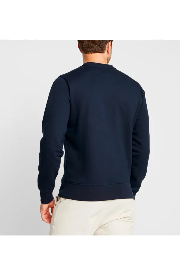 Tommy Hilfiger Logo Crew Sweatshirt Navy