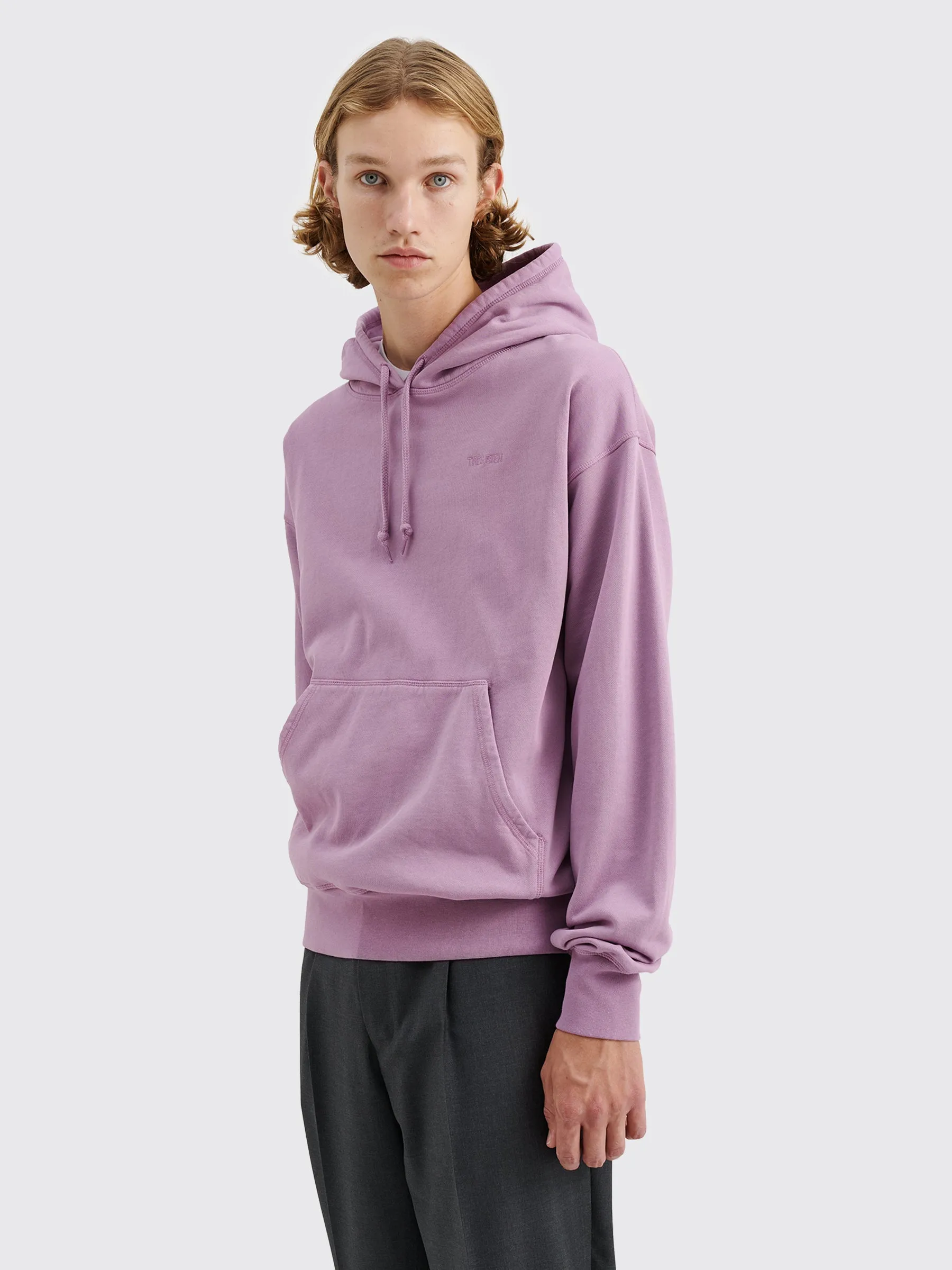 TRÈS BIEN everywear Garment Dye Hoodie Cotton Purple