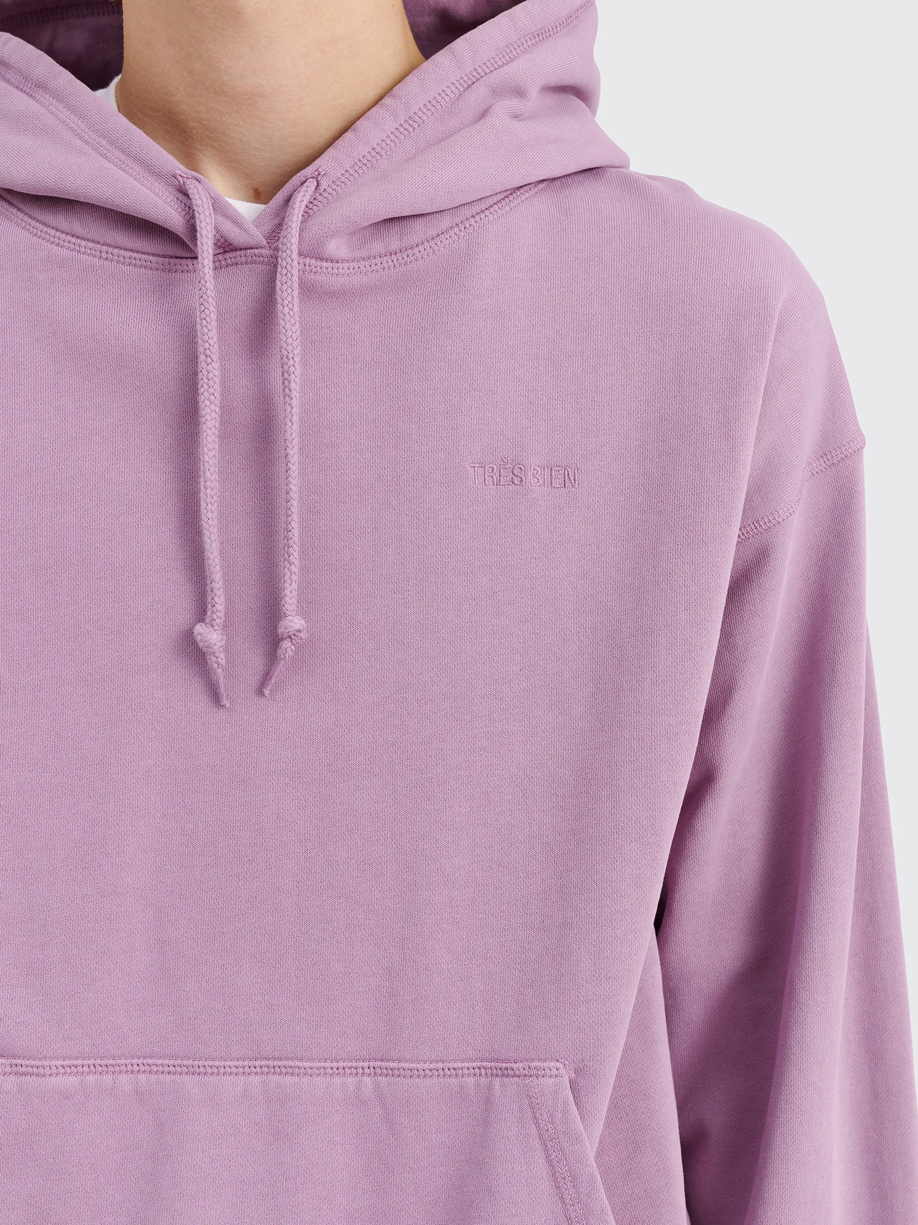 TRÈS BIEN everywear Garment Dye Hoodie Cotton Purple