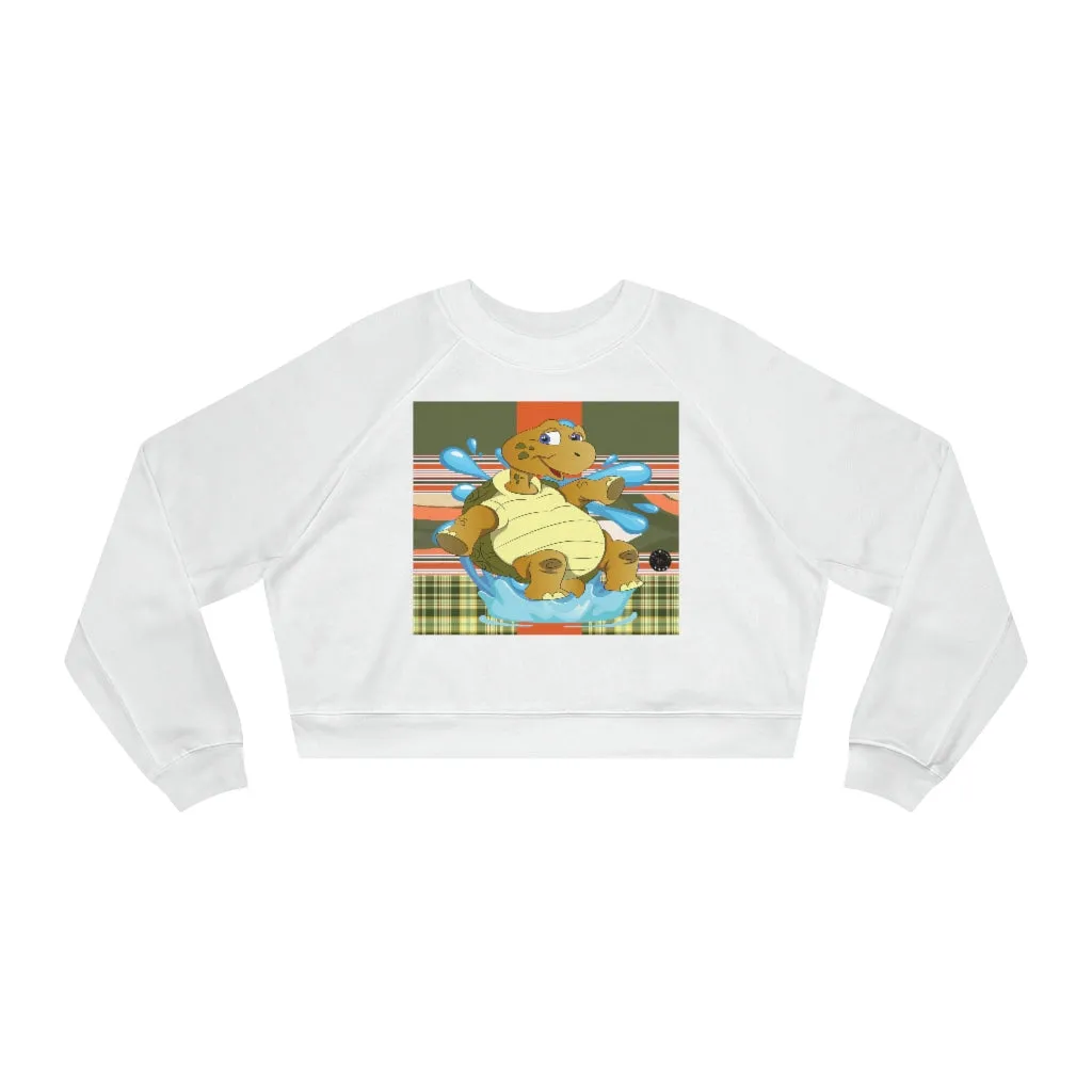 Turtle Splash Cropped Fleece Pullover