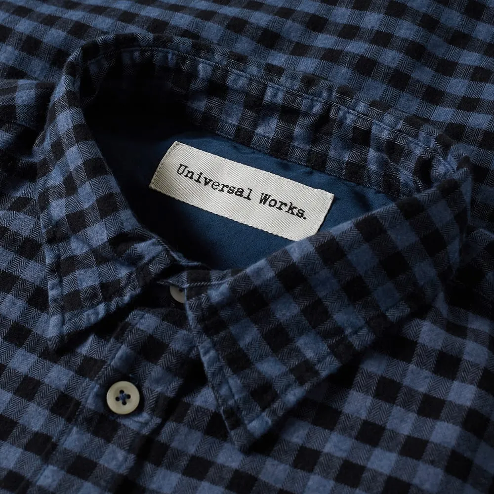 Universal Works Funk Check ShirtBlue