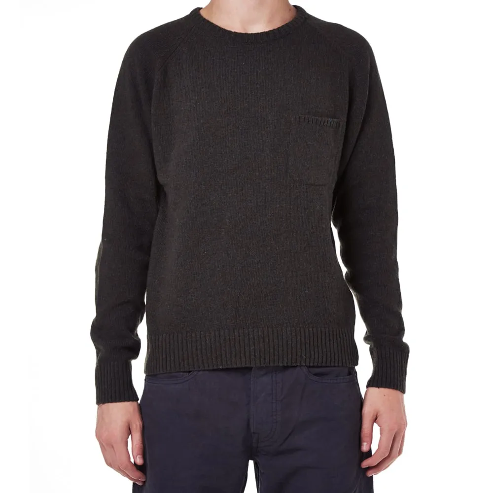 Universal Works Pocket Crew KnitOlive