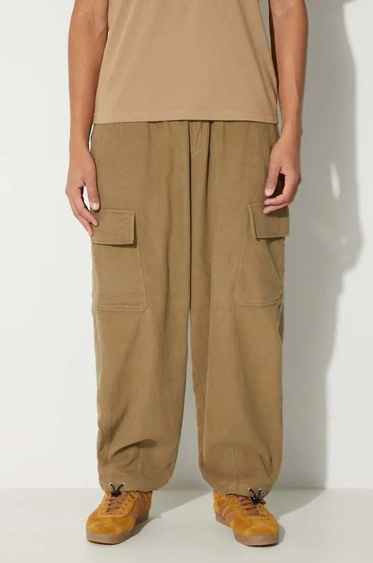 Universal Works trousers Loose Cargo Pant men's beige color 29148