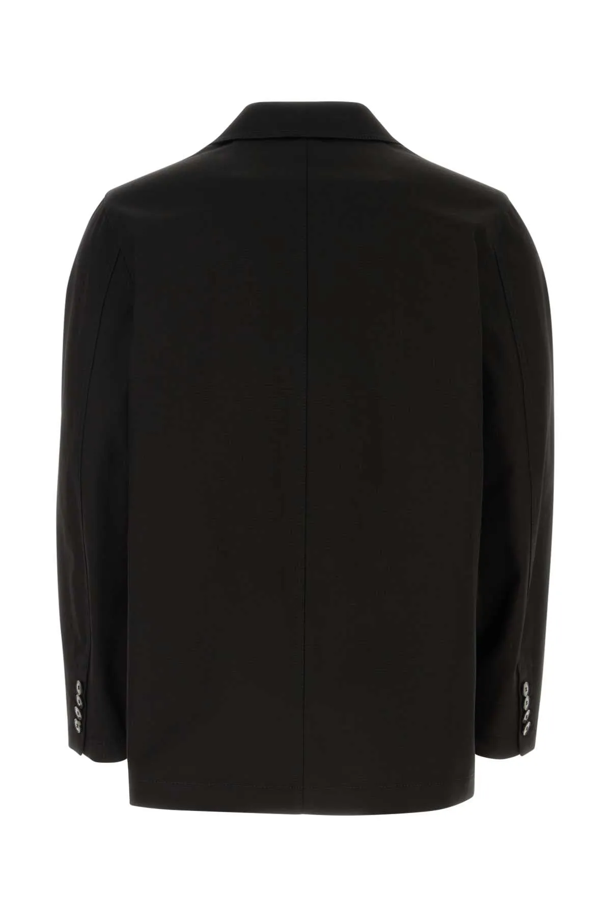 Valentino Garavani Black Stretch Canvas Blazer