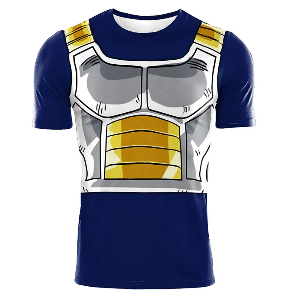 Vegeta Trunks Cosplay T-shirt Summer Short Sleeve Shirt Costume Outfits Halloween Carnival Party Suit