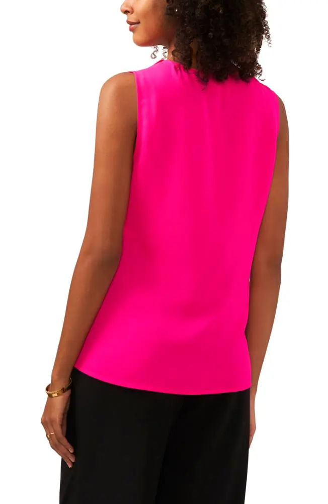 Vince Camuto Apparel S/L VNK RUFFLE FRT BLOUSE V596/HOT PINK