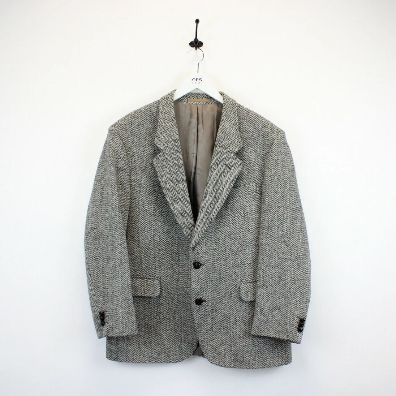 Vintage HARRIS TWEED Blazer Grey | Medium