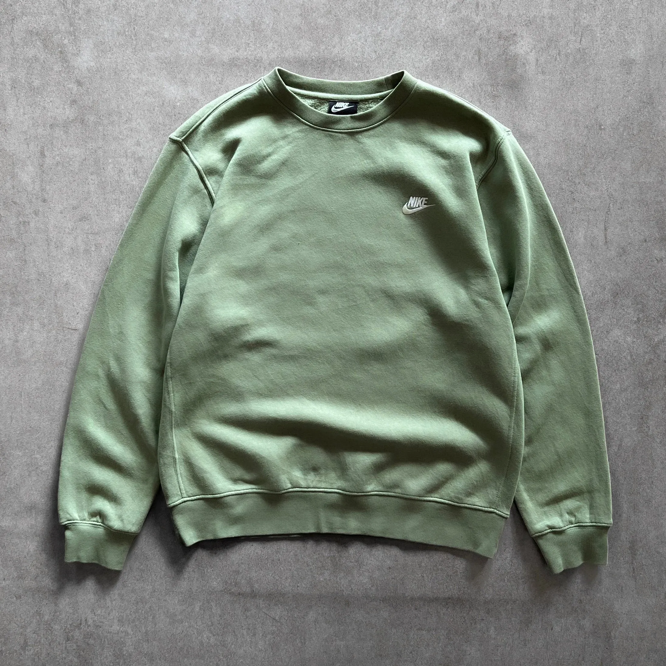 Vintage Nike Logo Script Green Sweater - M