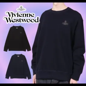 Vivienne Westwood  |Unisex Long Sleeves Cotton Logo Hoodies & Sweatshirts