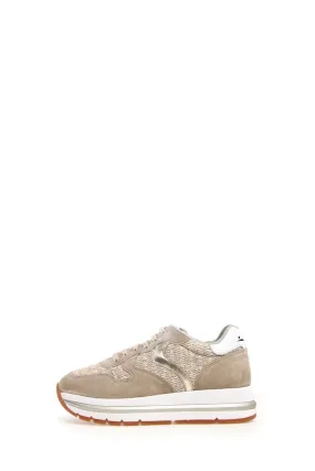 Voile Blanche Sneakers Maran Suede raffia