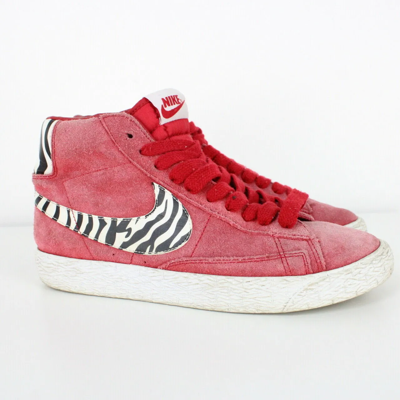 Womens NIKE Blazer Zebra Trainers Red | UK 5