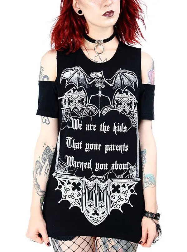 Women's We Are The Kids Cold Shouler Tee