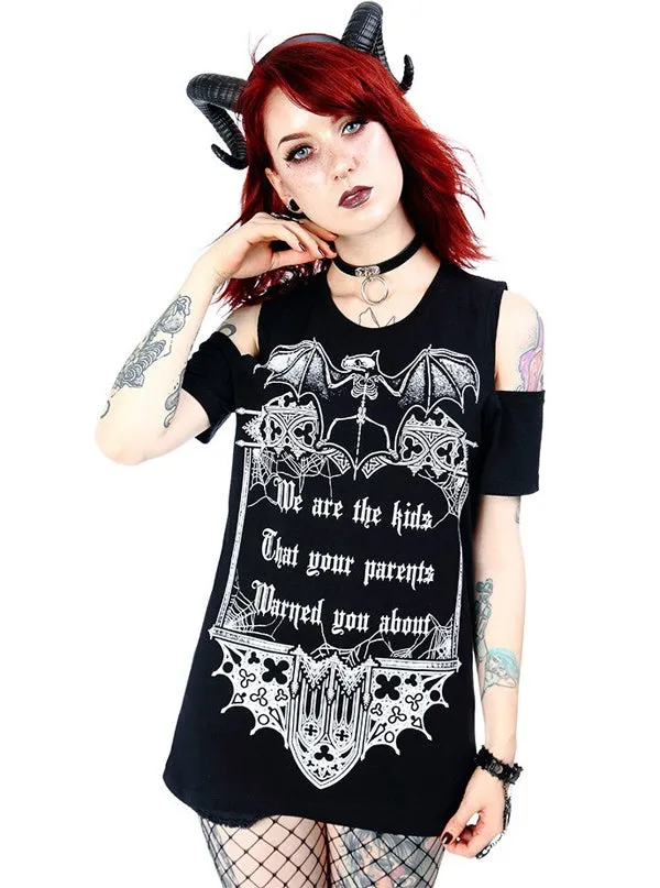 Women's We Are The Kids Cold Shouler Tee