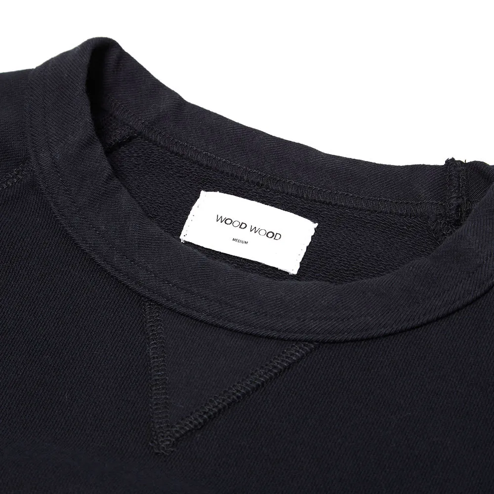 Wood Wood Hester Post Europe SweatDark Navy