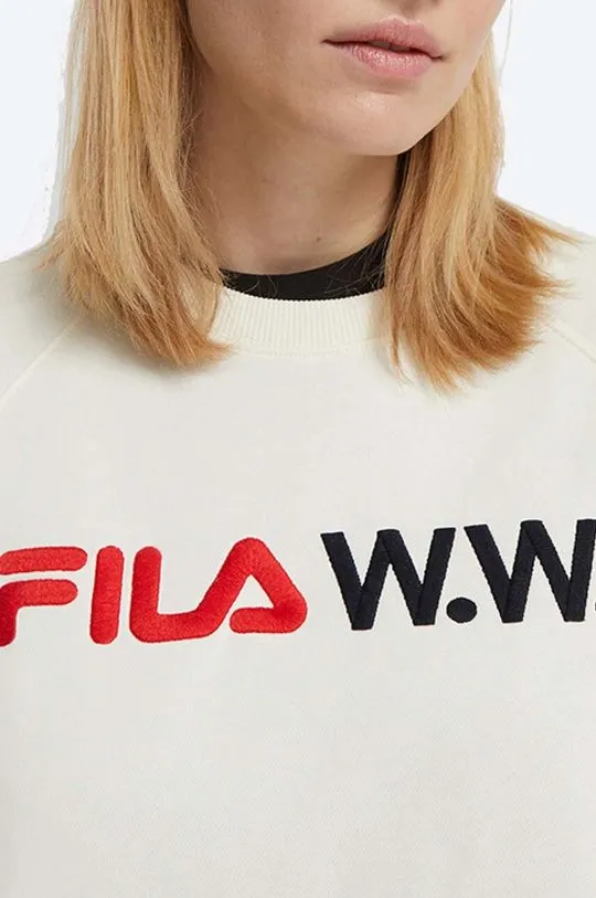 Wood Wood sweatshirt Elena x FIla women's white color